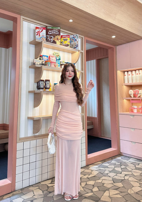 Off Shoulder Body Hugging Slim Fit Dress